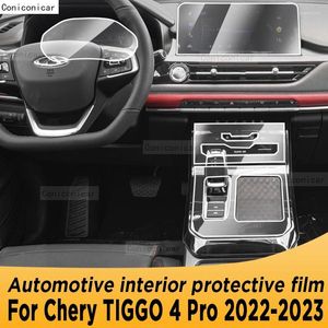 Acessórios interiores para chery tiggo 4 pro 2024-2024 caixa de velocidades automotiva painel de ar tela de navegação gps tpu película protetora anti-riscos