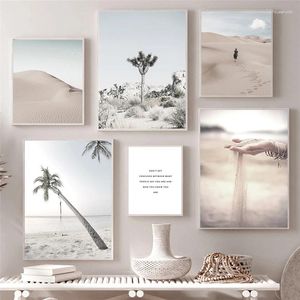 絵画モダンシーンの写真ホームデザインウォールアートキャンバス絵画北欧の砂浜の砂漠の風景ポスターと寝室のプリント