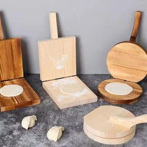 Baking Tools Tortilla Press Wood Dough Pressing Tool Dumplings Wrapper Presser Pizza Round Kitchen For Homemade Tortillas