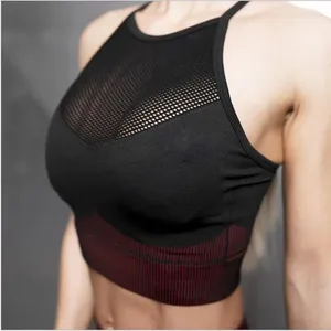 Bras SVOKOR Sexy Seamless Bra For Women Push Up Fitness Underwear Hollow Mesh Striped Printed Breathable Top