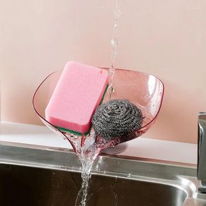 Kök förvaringsvamp dräneringshållare för handfat SCOURER RACK SILICONE SUGT CUP SOAP Torklåda Arrangör