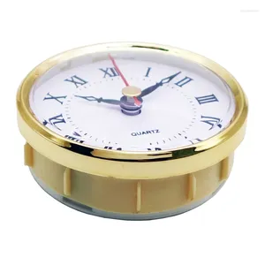 Clocks Accessories Classic Clock Movement 80mm Round Roman Numeral Quartz Insert With Gold Trim Home Decor For DIY Crafts Supplies 29EA