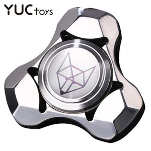 YUC Stainless Steel Hand Spinner Fidget Silent Bearing Metal Ball Mute Edc Toys Finger Gyro Relieve Stress Boy Anxiety Xmas Gift 240124