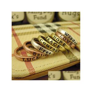 Pierścienie zespołowe pierścienie dla kobiet piękne 8x retro zespół midi mid finger top set Sier Rose Gold para kropla pierścionka biżuterii DHSFC