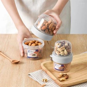 Dinnerware Breakfast Oatmeal Cereal Nut Yogurt Salad Cup Seal Container Set With Fork Sauce Lid Bento Tuppers Food Taper Bowl Lunch Box