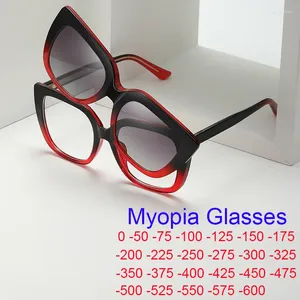 Solglasögon magnetiska närsynta glasögon overzied fyrkantiga polariserade klipp på kvinnor som kör glasögonblått ljusblockerande glasögon