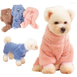 Cão vestuário quente macacão inverno pet pijamas para pequeno médio roupas filhote de cachorro casaco macio francês bulldog jaqueta chihuahua trajes de pelúcia