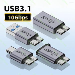 Bilgisayar Kabloları USB Klima - Micro B 3.0 Adaptör 10Gbps Süper Hız Veri Senkronizasyon Dönüştürücü MacBook Pro Samsung HDD SSD Tip C