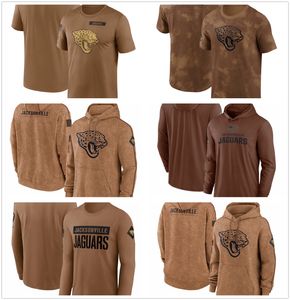 T-Shirt Jacksonville''Jaguars''Brown Men Women Youth 2023 Salute To Service Club Pullover Hoodie