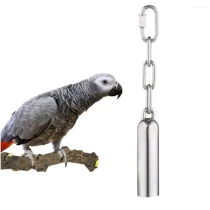 Other Bird Supplies Toy Standing Rest Rack Stainless Steel Parrot Chewing Bell Pet