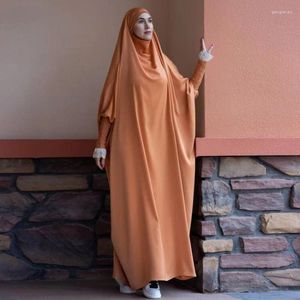 Casual Dresses Women's Prayer Garment Ramadan Muslim Abaya Kaftan Women Dress With Hijab Abayat Islam Modest Robe Islamic Arab Clothes