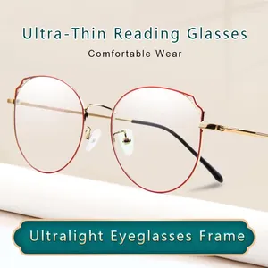 Солнцезащитные очки, ультратонкие очки для чтения из чистого титана, легкие для женщин, блокирующие синий свет, против утомления глаз, очки для дальнозоркости