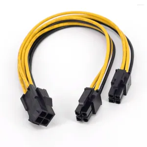 Computer Cables CPU 4pin Kvinna till 2 sätt manlig port strömförsörjningskabel Desktop ATX 12V P4 1 Extension Conversion Eps Y Splitter