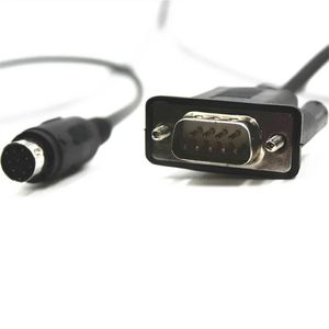 Linha de conexão plc, porta serial de 9 pinos, linha rs232, núcleo md8, porta circular de 8 pinos para db9, monitoramento de vídeo, linha adaptadora de porta com