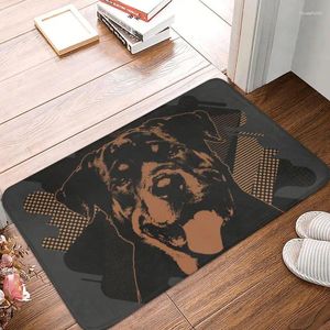 Mattor Anpassade djur Rottweiler Dog Doormat Mat Anti-halk Pet Badrum Kök sovrum mattan 40 60 cm