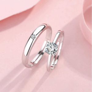 Band Rings S925 Sterling Silver Couple Proposing to Give Their Best Friend and Girlfriend Valentines Day Jewelry Ring Rzwf