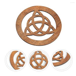 Decorative Figurines 1PC WICCA Altar Ritual Ornaments Wooden Celtic Knot Witch Aesthetic Room Decor Home Decoration Accessories Game Props