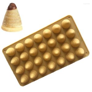 Backformen Multifunktions-Silikonform DIY Lutscher Schokolade mit 30 Stück Stäbchen Kegel Horn Gebäck Rolle Kuchen Eiscreme