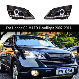 Para honda CR-V crv led conjunto do farol 07-11 lâmpada dianteira luz de circulação diurna streamer sinal de volta acessórios do carro feixe alto