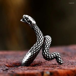 Cluster Rings BEIER 2024 Design Stainless Steel Snake Ring Punk Biker Hip Hope For Men Women Animal Jewelry Drop