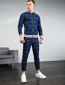 MEN039S Tracksuits 2021 verkaufen wie Cakes Track -Anzug Sportswear Gitter3d Druck Spleiß Twopiece Run Fitness Kleidung Aut8497769