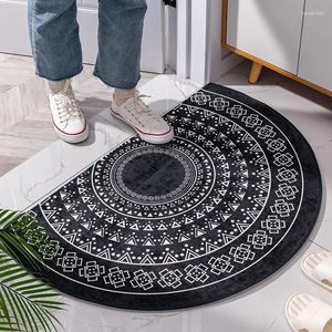 Carpets Geometry Semicircle Nordic Door Mat Non-Slip Soft Bath Entrance Floor White Welcome Area Carpet Living Room Bedroom