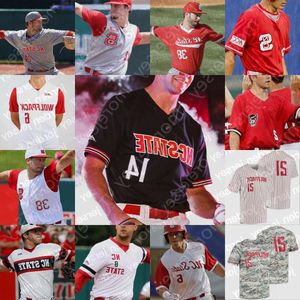 NC Baseball Jersey State NCAA College Trea Turner Branco Matt Willadsen Sam Highfill David Harrison Garrett Payne Br High AA