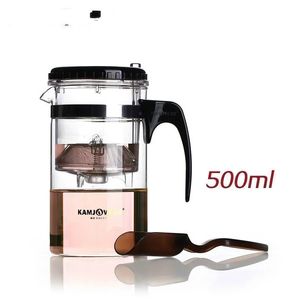 100% Genuine Kamjove TP-160 Art Tea Cup Teapot 500ml Glass tea Kettle strainer Elegant cup AUTO-OPEN tea set infuser de cha 240118