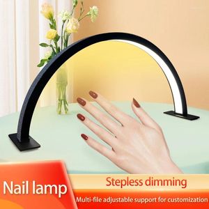 Table Lamps Arrival Bicolor Half Ring Beauty Fill Moon Lash Light Manicure For Eyelash Extension Eyebrow Makeup U-shaped Nail Art Lamp