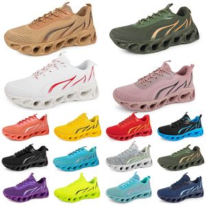Women Running Men Black Trainer Fashion Triple Shoes White Red Yellow Green Blue Peach Teal Purple Orange Light Pink Breathable Sports Sneakers Nine