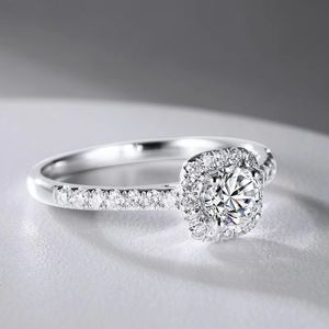 Дизайнерское круглое кольцо из настоящего муассанита и 100% кольца Sier для мужчин с бриллиантами, модный свадебный подарок на помолвку для женщин с коробкой, высочайшее качество
