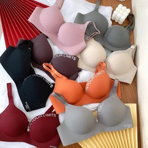 Set di reggiseni Reggiseno con monogramma Biancheria intima regolabile senza ferretto, pezzo unico da donna, raccolta sulla parte superiore, Set di slip e ragazza di supporto