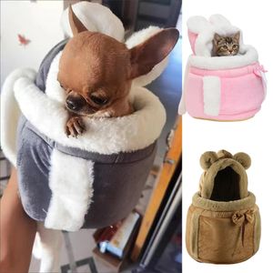 Outdoor Travel Chihuahua Puppy Dog Bacpack Winter Warm Pet Carrying Bags for Small Dogs Yorkshire Cat Nest mascotas Home 240124