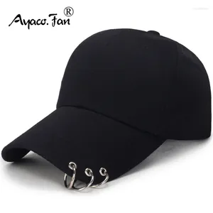 Ball Caps Women Iron Hoop Baseball Cap Cap Solid Snapback Sunhat Men Summer Outdoor Fishing Running Street Hip Hop Hats Casquette