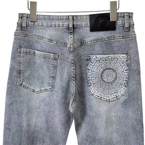 Frühling Heiße Diamant männer Denim Hosen Business Casual Männlich Gerade Stretch Cowboys Hosen Pantalones Herbst Slim Fit Baumwolle Jeans