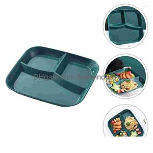 Dinnerware Sets Divided Serving Dishes Compartment Plate Breakfast With Dividers Dish Portion Control For Chips Dip Veggies Drop Deli Dhgc9