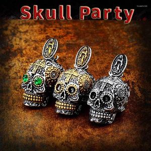 Pendanthalsband Beier Cool Men's Gothic Carving Halsband Rostfritt stål Högkvalitativ detalj Biker Skullsmycken för man BP8-256