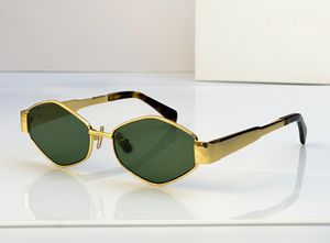 Modische, trendige Designer-Sonnenbrille 40254 für Damen, einzigartige Brille aus Metall mit geometrischer Form, Sommer-Avantgarde-Persönlichkeitsstil, Anti-Ultraviolett, mit Etui