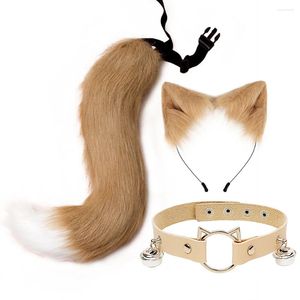 Parti Malzemeleri 3 PCS/SET El yapımı Simülasyon Peluş Beast Claw Fox Kulakları Masquerade Cosplay Süslü Elbise Kostüm
