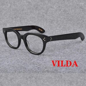 Sunglasses Frames Optical Eyeglasses Frame Men Women VILDA Vintage Glasses Computer Acetate Spectacle For Male Clear Lens