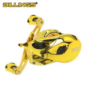 Billings GD Serisi 72 1 Dişli Oran Baitcasting Reel Paslanmaz Çelik 51 BB 18lb816kg Maks Drag TA 240119