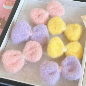 Hair Accessories Cute Candy Colored Soft And Sticky Bow Clip Girl's Heart Sweet Beautiful Bangs No Harm To Versatile Headwear