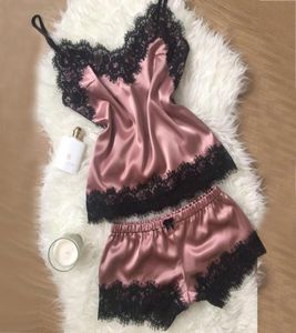 Lingerie sexy feminina renda de seda casual solto sólido sem mangas vestido babydoll camisola pijamas verão roupas8411756