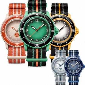 Ocean Watch Fifty Men Designer Blancpainnis Watches Fathoms Automatyczny ruch mechaniczny Nylon Pięć oceanów zegarków D20O#