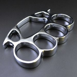 Thickened Large Round Head Finger Tiger Four Ring Buckle Fist Self-defense Supplies Hand Bracelet Brace K9GC
