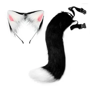 Parti Malzemeleri Wolf Fox Ears Tail Ayarlanabilir Kemer Küresel Hayvan Kafa Bandı Cosplay Props Karnaval Fantezi Elbise Cadılar Bayramı Kostüm Aksesuarları