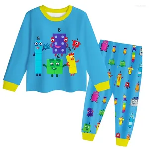 Kleidung Sets 2024 Alphabet Lore Kinder Pyjamas Jungen Kleidung T-shirt Hosen 2 stücke Set Cartoon Nachtwäsche Kinder Mädchen Outfit Homewear