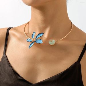 Ожерелья с подвесками Геометрическая модная шейная цепочка Смола капает масло 3D Цветочное ожерелье Уникальный дизайн Смысл орнамент Модный и элегантный