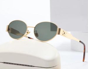 Luxuriöse ovale Sonnenbrille von Celins, Vintage-Brille für Damen, Tourismus, Straßenfoto, Metall, Vollformat, kleine Sonnenbrille, Werbe-Sonnenbrille für Herren, Brillen, Brillen, Großhandel