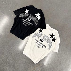 24SS春夏英国ロンドンゴシックレタープリント特大ティーファッションプラスサイズメンズ半袖TシャツカジュアルコットンデザイナーTシャツ0204